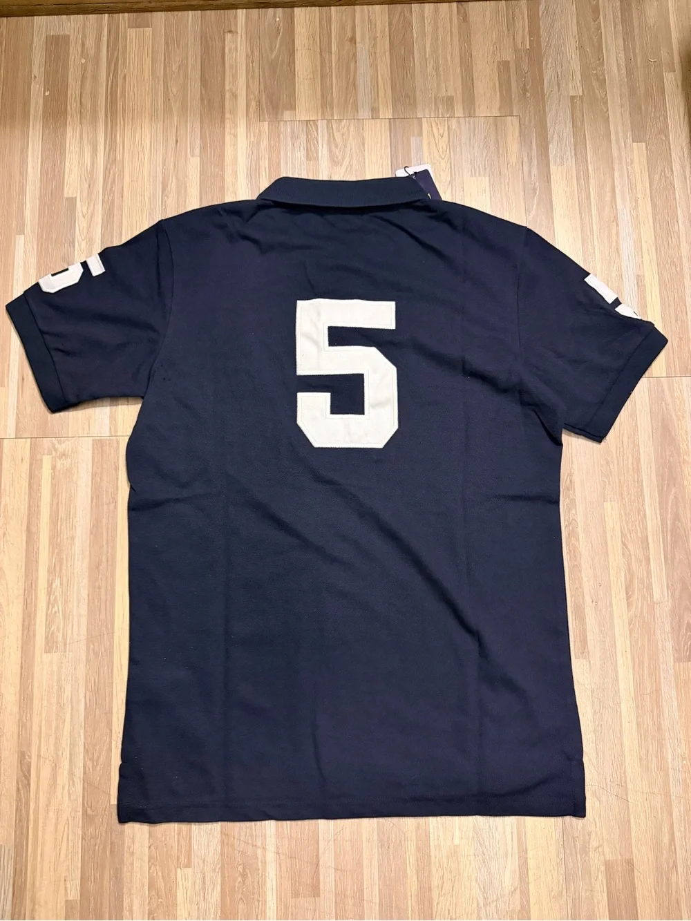 Ralph Lauren Navy Polo with 'NEW YORK' Embroidery and Crest